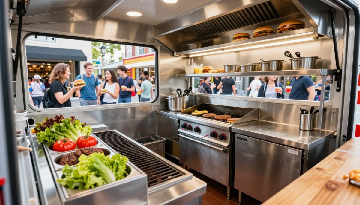profesyonel mobil burger kamyonu iç dizaynı